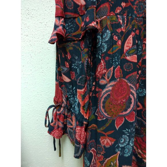 LOFT Women’s Hydrangea Bouquet Floral Ruffle Fit & Flare Dress Size 6 - Picture 7 of 10